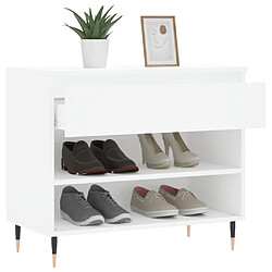 Acheter Maison Chic Armoire à Chaussures,Meuble de Rangement à Chaussures Blanc 70x36x60 cm Bois d'ingénierie -MN74939