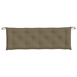 Avis vidaXL Coussin de banc de jardin taupe mélangé 150x50x7 cm tissu