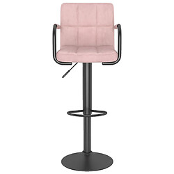 Avis vidaXL Tabourets de bar lot de 2 rose velours