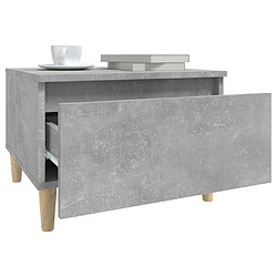 Maison Chic Table d'appoint | Table Basse Gris béton 50x46x35 cm Bois d'ingénierie -GKD50940 pas cher