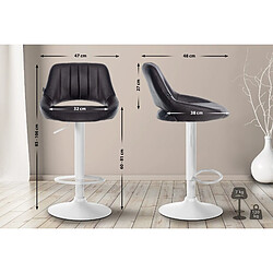 Non Tabouret de bar Milet simili cuir blanc