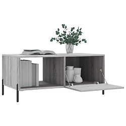 Avis vidaXL Table basse sonoma gris 90x50x40 cm bois d'ingénierie