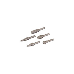 5 râpes pour perceuse queue cylindrique 6 mm - 327567 - Silverline