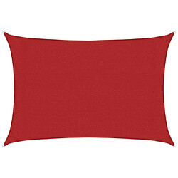 vidaXL Voile d'ombrage 160 g/m² Rouge 3x4,5 m PEHD