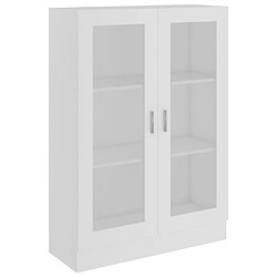 vidaXL Armoire à vitrine Blanc 82,5x30,5x115 cm Bois d'ingénierie