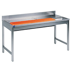 Mastro Table Inox de Découpe pour Viande Planche à Découper et Trou Vide Déchets - Virtus