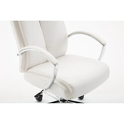 Acheter Decoshop26 Fauteuil de bureau en synthétique blanc réglable BUR10260