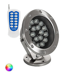 Ledkia Spot LED RGB Fixation au Sol 12V 18W Submersible IP68 RGB