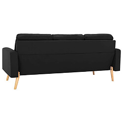 Avis vidaXL Ensemble de canapés 3 pcs Tissu Noir