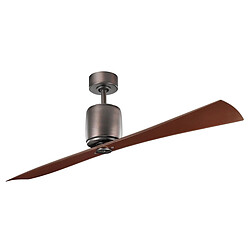 Elstead Lighting Ventilateur de Plafond 152cm 2 Pales Bronze Brossé à l'Huile, Télécommande 