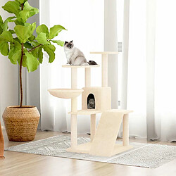 Arbre à chat avec griffoirs,niche pour chat en sisal Crème 94 cm -MN32361