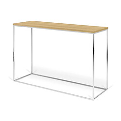 TemaHome - Console Gleam 120cm Chêne & Chrome