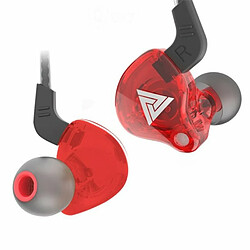 Casque Sport Hi-Fi Écouteurs Intra-Auriculaires 3,5 Mm Qkz Ak6 Pilote Cuivre Rouge 