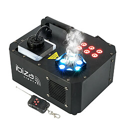 Ibiza Light SPRAY-COLOR-1000 - Machine à fumée à leds RGB, 1000W, 2 groupes de 6 LED RVB 3-en-1 de 3W chacun