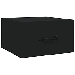 Maison Chic Table de chevet murale - Table de Nuit Noir 35x35x20 cm