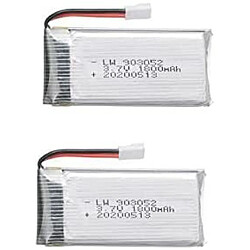 2pcs Batterie Lipo Rechargeable (3.7V, 1800mAh Lipo) pour Drones Rc Quadricoptères KY601S SYMA X5 X5S X5C X5SC X5SH X5SW M18