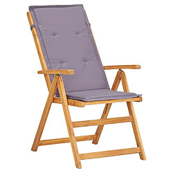 Avis vidaXL Chaises inclinables de jardin lot de 2 Bois solide d'acacia