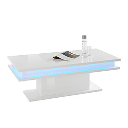 Ahd Amazing Home Design Table Basse Blanche Design Moderne 100x55cm Lumière LED Little Big