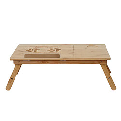 Avis Mendler Table pour ordinateur portable/portatif HWC-B81, table pliante, trous d'évent, réglable, bambou