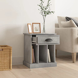 Avis Maison Chic Table de chevet,Table de nuit,Table d'appoint pour salon gris béton 43x36x50 cm -MN78251