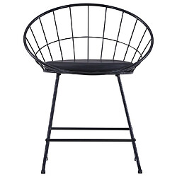 Decoshop26 Lot de 6 chaises de salle à manger cuisine design moderne acier noir CDS022659