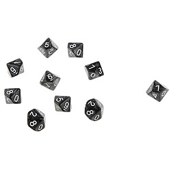 20 pièces dix faces dés d10 meurt pour d u0026 d rpg jeu de fête mtg jouet blanc et noir pas cher