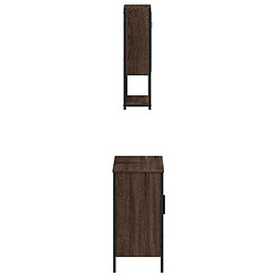 Maison Chic Armoire de Bain | Ensemble de 2 meubles salle de bain Chêne marron -GKD37712 pas cher