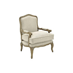 Avis Vente-Unique Fauteuil bergère en lin MAHAUX - Beige