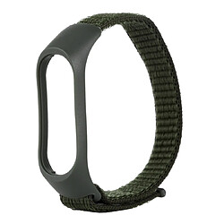 Wewoo Bracelet pour montre connectée de tissé en nylon de Smartwatch Xiaomi Mi Band 3/4 vert armée