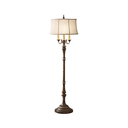 Elstead Lighting Lampadaire Gibson Acier Crépitement de Cambridge Matériau : AcierColoris : Crépitement de CambridgeNombre d'ampoules : 4Type d'ampoule : E27Puissance max par ampoule (W) : 60Ampoules incluses : NonHauteur en Cm : 159.4Lar