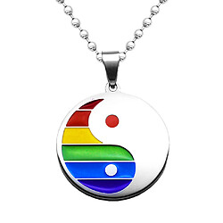 Collier Pendentif Yin Yang En Acier Inoxydable Cadeau Fierté Lesbienne Gay Collier fierté gay Collier Unisexe