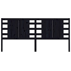 Avis Maison Chic Tête de lit scandinave pour lit adulte,Meuble de chambre Noir 146x4x100 cm Bois massif de pin -MN80624