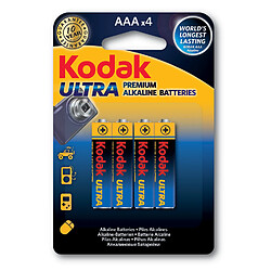 KODAK - Pile - Ultra Premium Alcaline - AAA / LR03 - Pack de 4 - 30959521