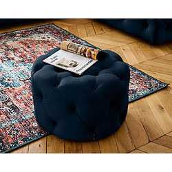 Acheter Lisa Design Gallata - pouf Chesterfield rond - en velours