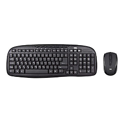 WE Bundle Clavier Souris sans Fil, Ensemble Clavier Compact QWERTY, Souris Silencieuse Ultra Mince, 8 Raccourcis multimédias pour PC, Ordinateur Bureau/Portable - ARABE