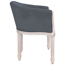 Acheter Maison Chic Chaises à manger,Chaise pour cuisine Gris foncé Velours -MN81903