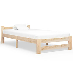 vidaXL Cadre de lit sans matelas bois massif de pin 100x200 cm