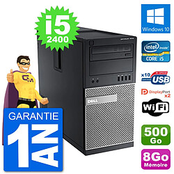 PC Tour Dell 7010 Intel Core i5-2400 RAM 8Go Disque Dur 500Go Windows 10 Wifi - Occasion