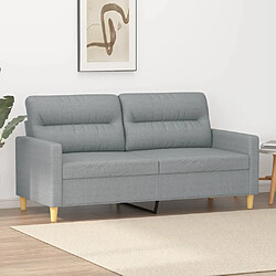 vidaXL Canapé à 2 places Gris clair 140 cm Tissu 