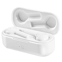 Universal TW08 casque bluetooth sans fil pour Huawei 5.0 sport avec dépôt de charge casque bluetooth sans fil blanc 