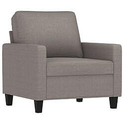 Avis vidaXL Fauteuil avec repose-pied Taupe 60 cm Tissu