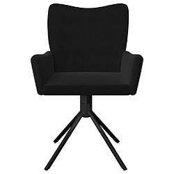 Avis vidaXL Chaises pivotantes à manger lot de 2 Noir Velours