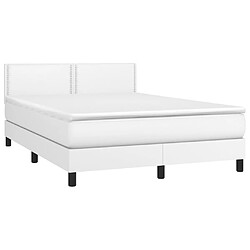 Avis Sommier à lattes et LED,Cadre à lattes de lit avec matelas pour Adulte Blanc 140x200 cm -MN62020