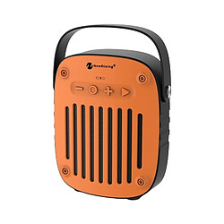 Wewoo Enceinte Bluetooth Haut-parleur portatif d'extérieur avec fonction d'appel mains libres, carte TF de soutien, USB, FM et AUX (Orange)