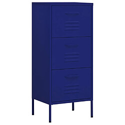 vidaXL Armoire de rangement Bleu marine 42,5x35x101,5 cm Acier