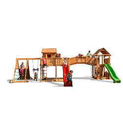 Grande aire de jeux Spider Land multiactivités en bois de chez Fungoo