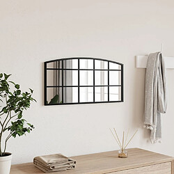 Maison Chic Miroir mural | Miroir Décoration pour Maison Salle de Bain noir 60x30 cm arche fer -GKD73103