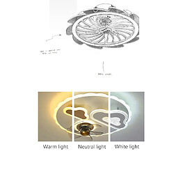 Acheter Universal Lumière ventilateur chambre nuage 50cm, lumière ventilateur plafond chambre simple 220V plafond télécommande plafond noir(Or)