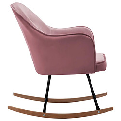 Acheter Maison Chic Chaise à bascule | Fauteuil Relax, design moderne Rose Velours -GKD66149