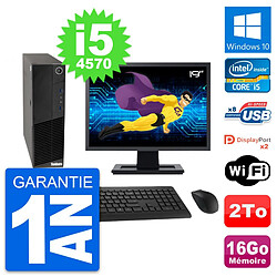 PC Lenovo M83 SFF Ecran 19" Core i5-4570 RAM 16Go Disque Dur 2To Windows 10 Wifi · Occasion 